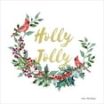 thumbnail image 2 of Seven Trees Design 26x26 Gold Ornate Wood Framed with Double Matting Museum Art Print Titled - Holly Jolly Cardinal Wreath, 2 of 4