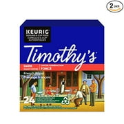 Timothy's World Coffee, French Roast, K-Cup Portion Pack for Keurig K-Cup Brewers, 24-Count (Pack of 2)