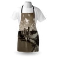 thumbnail image 3 of Travel Apron Tower Bridge in London City Cloudy Sky Old Historic Cityscape Nostalgia England, Unisex Kitchen Bib Apron with Adjustable Neck for Cooking Baking Gardening, Sepia White, by Ambesonne, 3 of 3