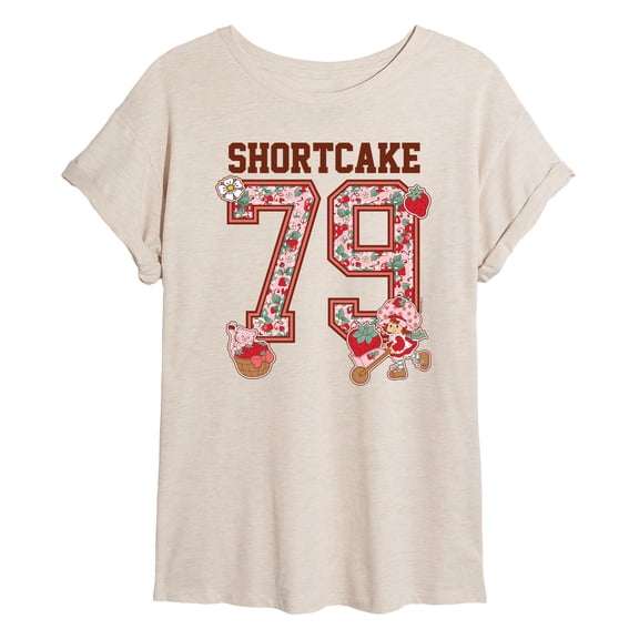 Strawberry Shortcake - Letterman - Juniors Oversized Graphic T-Shirt
