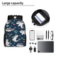 thumbnail image 6 of Honeii Friendly Smiling Sharks Print Laptop Backpack for Work, College, Travel, Daily Backpacks for Men Women, Sport Rucksack,Computer Bag, 6 of 8