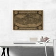 thumbnail image 2 of ARTCANVAS Vintage World Map Globe Canvas Art Print - Size: 26" x 18" (0.75" Deep), 2 of 9