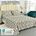 thumbnail image 5 of American Home Collection Floral Bed Sheets, Soft Microfiber Wrinkle Resistance Durable and Easy Care, Daisies Pattern 4 Piece Set for Twin Size Bed, 5 of 6