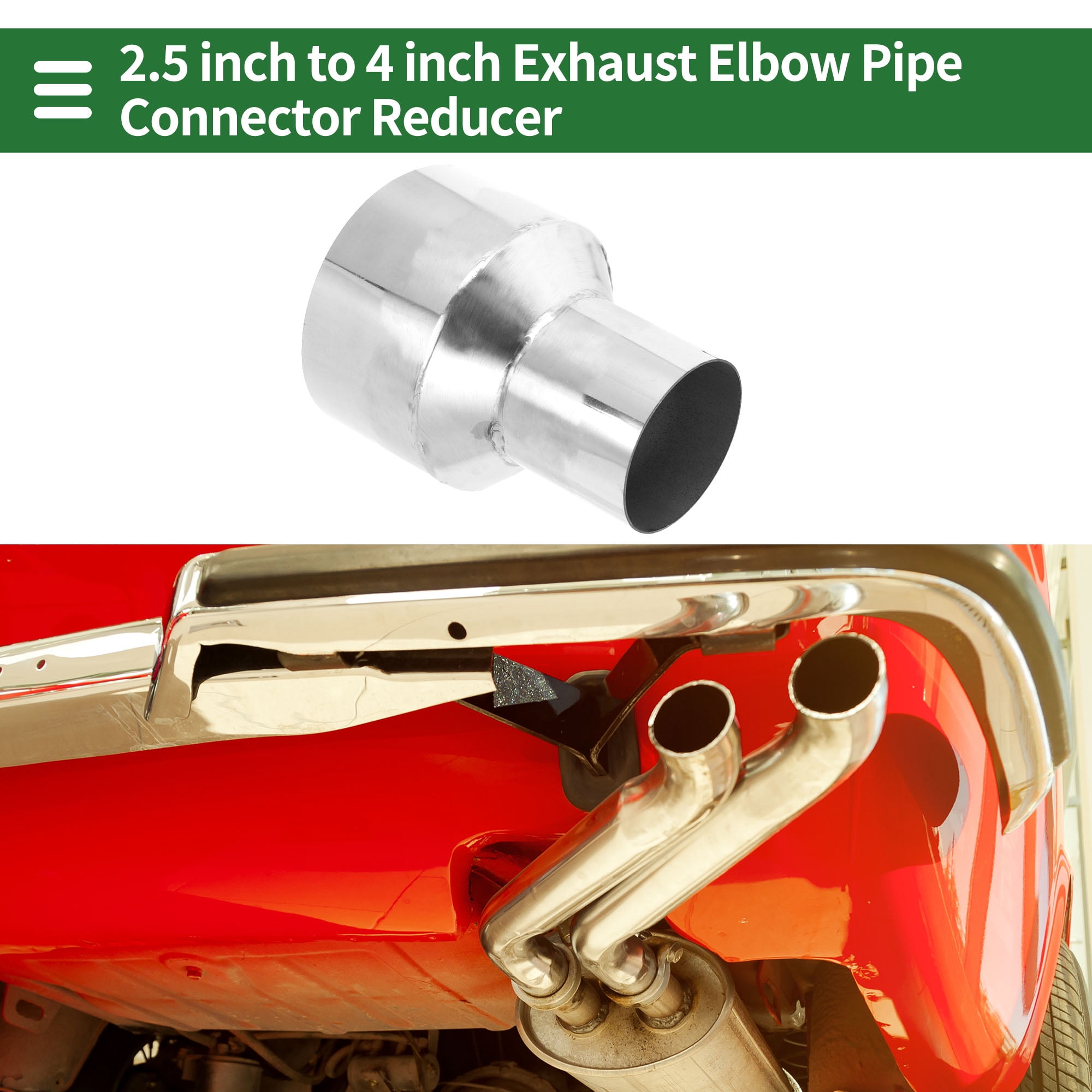 Unique Bargains Mandrel Exhaust Pipe Adapter Reducer 2.5'' OD to 4'' OD