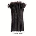 thumbnail image 1 of FNNMNNR 4-18 Inch 0.6cm Width 100% Human Hair Dreadlock Extensions Men/Women  Full Handmade Permanent Loc Extensiosn Human Hair, 1 of 7