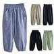 thumbnail image 5 of Odeerbi 1-10 Años Niños Niñas Hielo Seda Bloomers Verano Pantalones Jogger Color Sólido Lindo Ocio Pantalones Linterna Pantalones Haren, 5 of 5