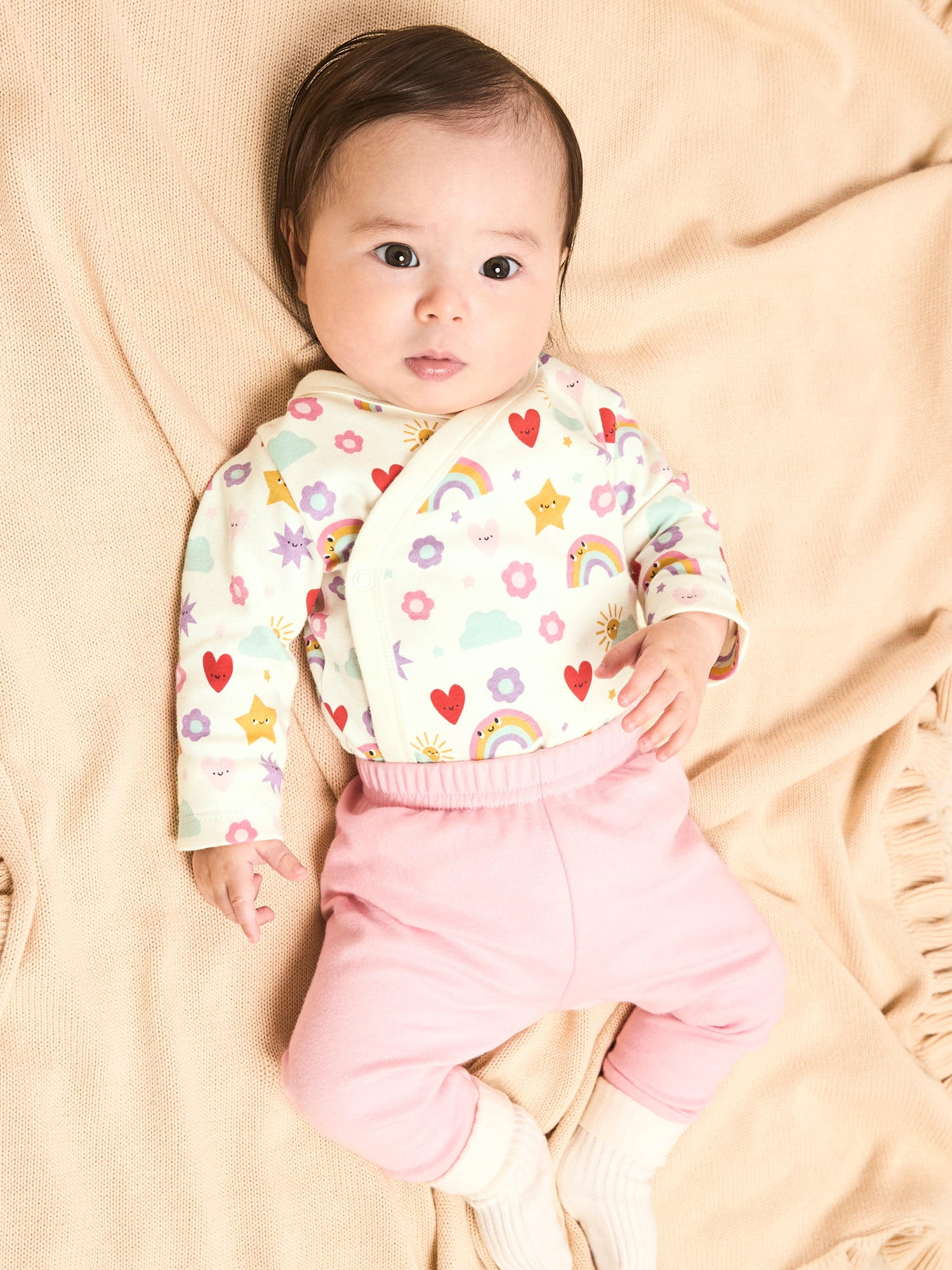 Garanimals Newborn & Baby 100% Cotton Newborn Essentials Set, Sizes Newborn–9M, 5-Piece