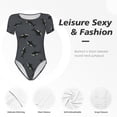 thumbnail image 4 of Fotbe Party Shark Cute Body de Mujer con Cuello Redondo y Mangas Cortas, Sin Mangas Ajustado, Suave, Cómodo y Básico-Medium, 4 of 7