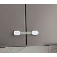 thumbnail image 4 of Cerraduras para niños de fácil instalación, cerraduras de seguridad sin llave con adhesivo 3M para gabinetes, cajones, refrigeradores, hornos, lavadoras, inodoros, armarios y papeleras (paquete de 4), 4 of 4