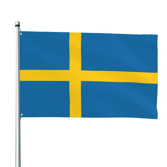 Swedish Flag 4x6 Feet Flag Polyester Double Stitched With Grommets For Outdoor Indoor Decor