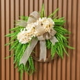 thumbnail image 4 of Artificial Magnolia Flower Wreath,Spring Summer Front Door Decor,Indoor Outdoor Hanging Flower Decoration,Seasonal Floral Wreath,Multicolor Silk Flowers,DIY Home Wedding Party Decor, 4 of 6