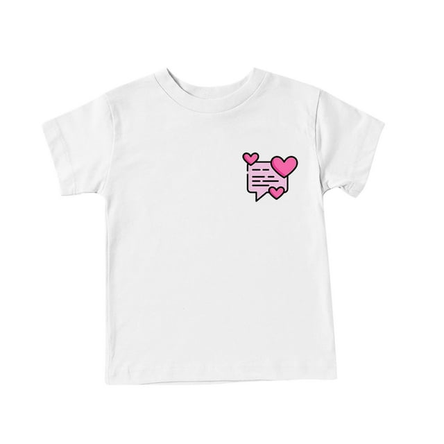 Chemise Enfant Tendance T-shirt Imprimé Col Rond Confortable Ample T-shirt Manches Courtes Blouse Hauts Décontractés