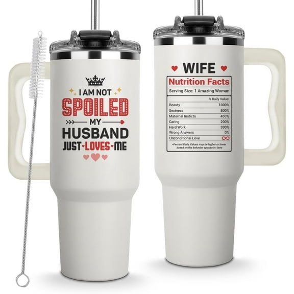 Vivulla68 Wife 40 Oz Anniversary Wedding Gift for Wife Tumbler