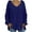Blue, variant on cfhntfmh Women's V Neck Oversized Sweaters Solid Color Cable Knit Pullover Casual Loose Fall Outfits Fashion Clothes