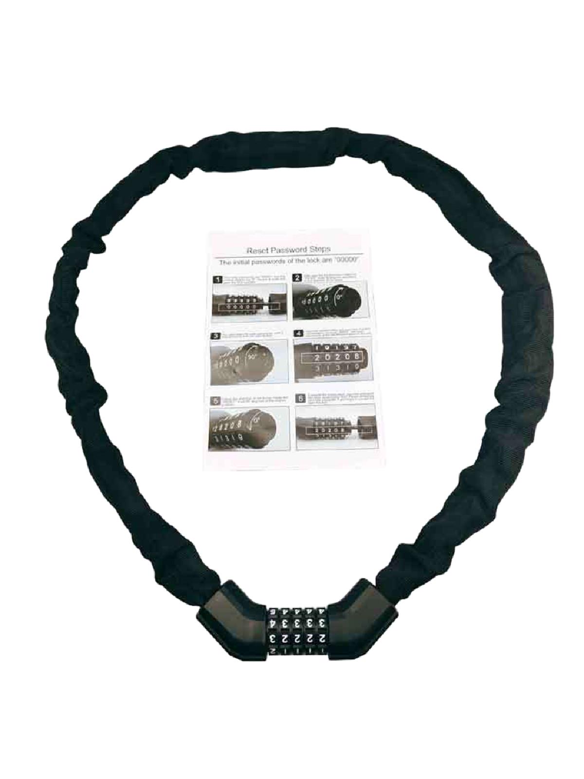 Bike Chain Locks, 5 Digit Resettable Combination Password Bicycle Lock,Heavy Duty Anti-Theft Cycling Cable Locks