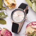 thumbnail image 2 of Reloj de pulsera de cuarzo de aleación con esfera de números arábigos para mujeres de negocios simples (negro), 2 of 4