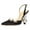 Black, variant on Women Pointed Toe Buckled Bckstrap Pumps Floral Ornaments Pearl High Heels Dance Party Bridal Shoes Size 9 Black