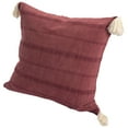 thumbnail image 5 of Ox Bay Sasha 18" x 18" Burgundy Ultra-Soft Turkish Cotton Adult Decorative Throw Pillow, 5 of 7