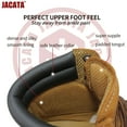 thumbnail image 3 of Jacata Work Boots for Men Soft Toe Non Slip Leather Construction Boots (Brown Size 11), 3 of 6