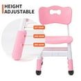thumbnail image 3 of UNICOO® Kids Chair, Children Classroom Chair Suitable for Family Classroom/Preschool/Daycare/Playroom, Adjustable Height Toddler Chair (Pink, Set of 4), 3 of 7