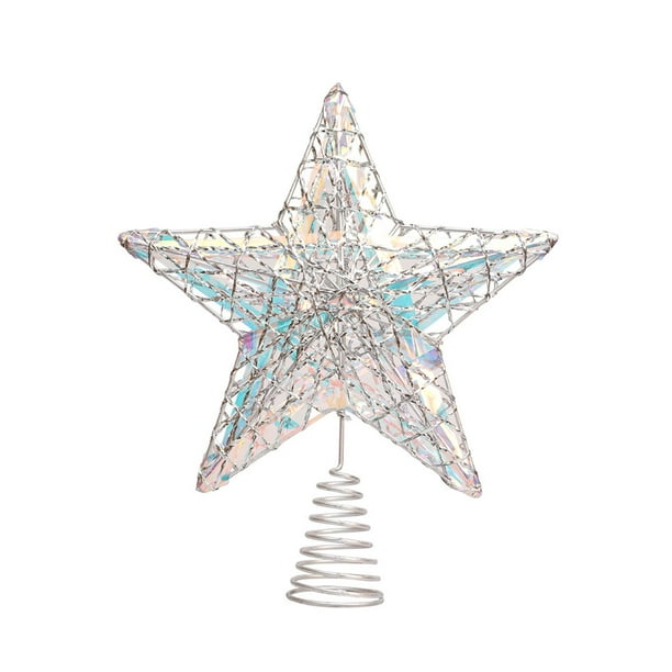 Adorno navideño con forma de estrella para la parte del de Navidad, decoración navideña creativa, decoración reutilizable para el Plata