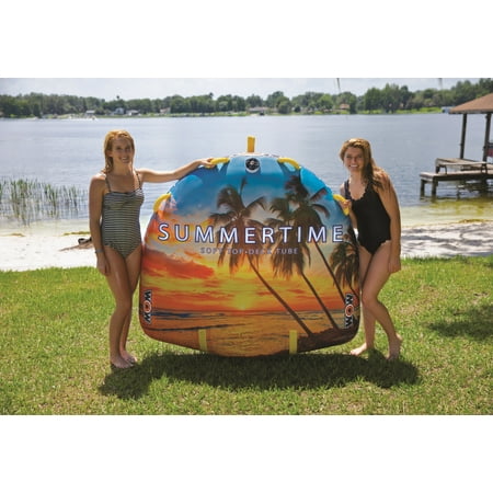 UPC: 4897034344363 | Wow Summertime 2 Person Ultra Soft Top Deck Tube Water Towable Tube