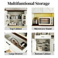 thumbnail image 6 of TrumanPick 71" Farmhouse Kitchen Pantry Cabinet with Lights and Charging Station, Coffee Bar Cabinet, Adjustable Shelves, Buffet for Kitchen and Dining Room,White, 6 of 13