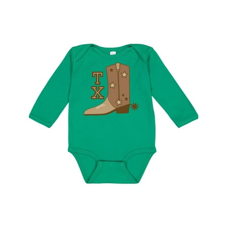 

Inktastic Texas Cowboy Boot Gift Baby Boy or Baby Girl Long Sleeve Bodysuit
