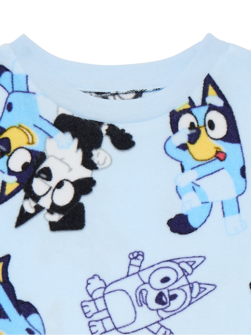 Bluey Unisex Toddler Microfleece Pajama Top and Pants Set, 2-Piece