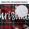 thumbnail image 3 of 4 Piece Shower Curtain Sets, Christmas Plaid Red Puzzles Retro with Non-Slip Rugs, Toilet Lid Cover and Bath Mat, for Bathroom Decor Set, 72" x 72", 3 of 11