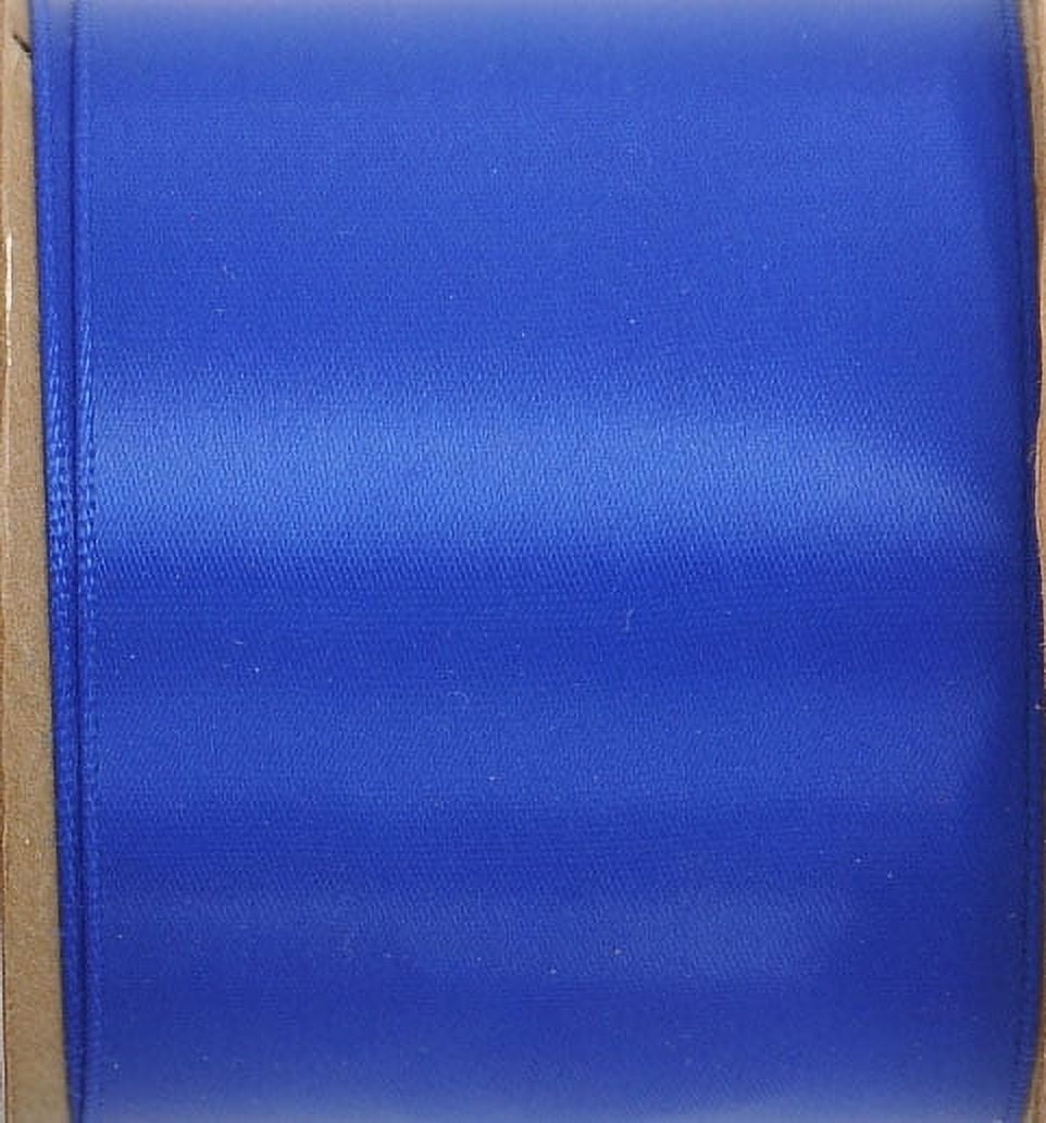 Offray Ribbon, Royal Blue 2 1/4 inch Single Face Satin Polyester Ribbon, 9 feet