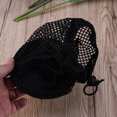 thumbnail image 4 of EeaseCA 2pcs Ball Net Bag Mesh Drawstring Bags Nets Bags Pouch Tennis Ball Carrying Holder Storage Drawstring Bag Round Bottom for Lover (Black), 4 of 7