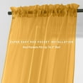 thumbnail image 2 of Solid Sheer Window Drapes, (Set of 2) Multipurpose Sheer Curtains, 60 X 84, Gold, 2 of 5