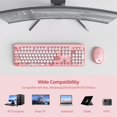 thumbnail image 3 of Combo de teclado y ratón GTSP Pink Typewriter Wireless, 3 of 6