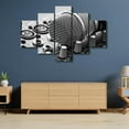 thumbnail image 3 of TISHIRON 5PCS Framed Music Theme Canvas Wall Art Set,50"x24" Microphone Wall Canvas Art Decor, 3 of 7