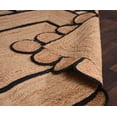 thumbnail image 4 of 6 x 6 Feet Square ( 180 cm x 180 cm ) Natural Jute with Black Scalloped Area Rugs , Home Decor Rugs, 4 of 5