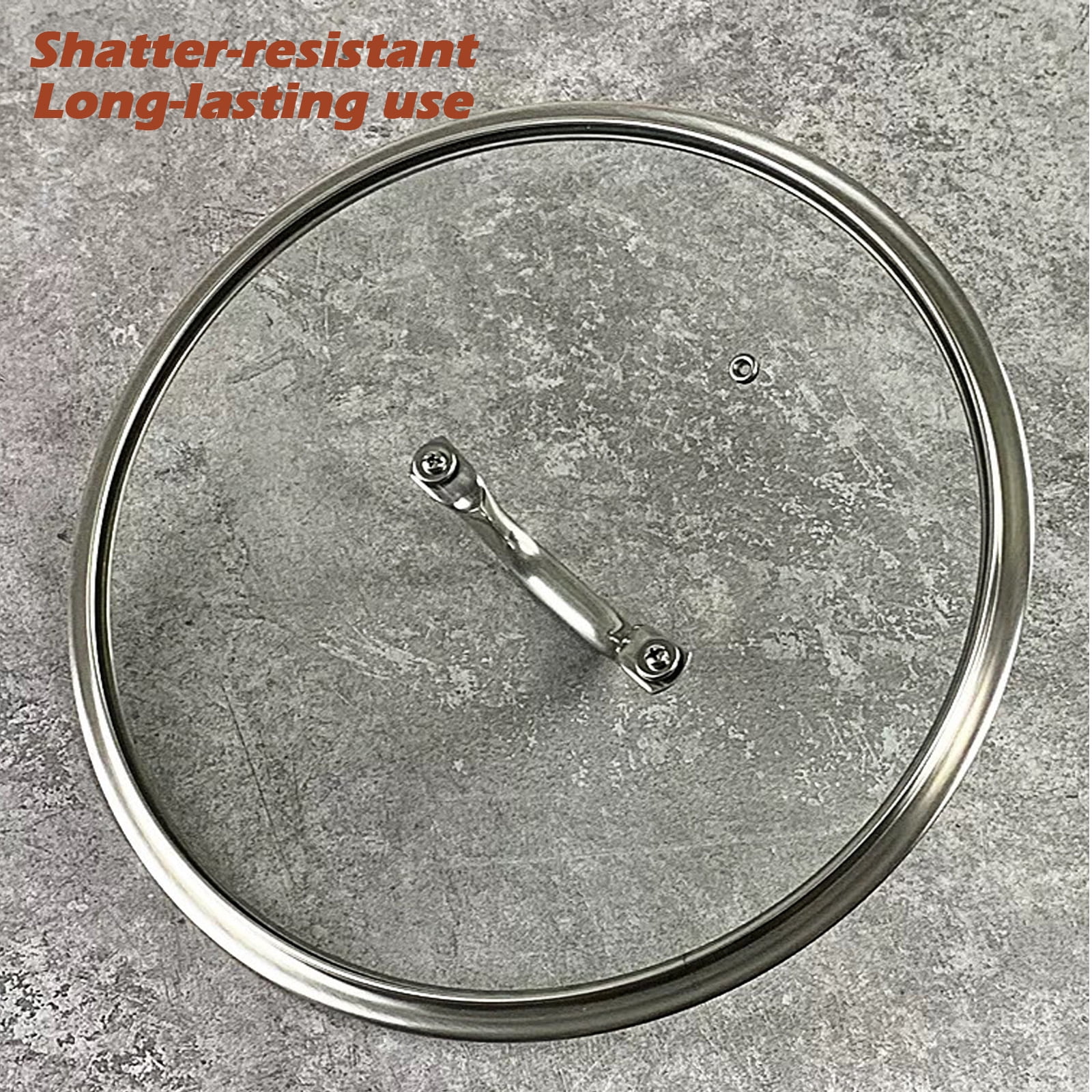 Stainless Steel Glass Lid for 14 Inch Pans and Pots, Tempered Cover for Cooking Pans, Dishwasher & Over Safe 36 cm