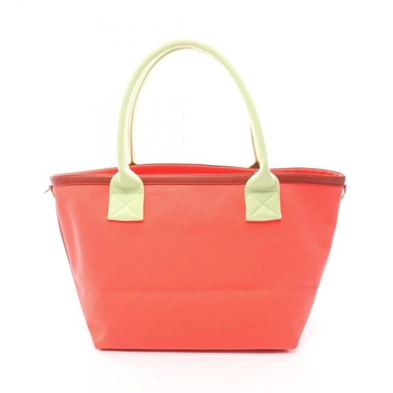 Pre-Owned Hermes Hermès Petit H Socabas Tote Bag, Leather, Toile H, Women's, Red,... (Good)