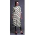 thumbnail image 4 of Bimba Printed Straight Kurtis For Women Button Down Mandarin Indian Tunic Small, 4 of 6