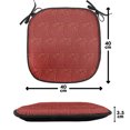 thumbnail image 4 of Wave Chair Seating Cushion Set of 6, Traditional Delicate Japanese Motif Nautical Curls in Warm Tones Art, Seat Pads for Office with Anti-slip Backing, 16"x16", Pale Vermilion Vermilion, by Ambesonne, 4 of 7