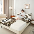 thumbnail image 4 of Castle Fairy Female Men Women Sport Billiards 4pcs Bed Sheets,Jungle Animal Cheetah Print King Sheets,Black Brown Super Cozy Sheet Set,Super Cozy Room Decor, 4 of 7