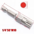 thumbnail image 1 of Bgsha 50mm 12 Point Torx Screwdriver Bit 6.35mm Hex Shank Magnetic -M-12 Optional, 1 of 5