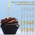 thumbnail image 2 of Birthday Cake Number Candle Set, 09 Steel Numbers Reusable Holders, for Number Decoration Top Cakes Metal, 2 of 8