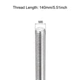 thumbnail image 2 of Uxcell Fully Threaded Rod M6 x 140mm 1mm Thread Pitch 304 Stainless Steel Right Hand Threaded Rods Bar Studs 2 Pack, 2 of 6