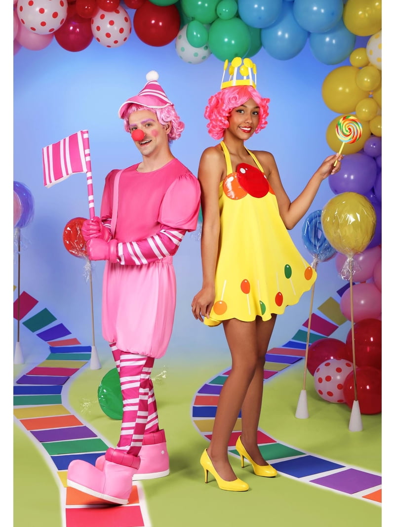 HalloweenCostumes.com X Large Women Women's Princess Lolly Candyland Costume Dress, Yellow/Red/Green