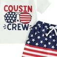 thumbnail image 7 of Staki American Independence Day Outfit Toddler Baby Boy 4th of July Outfits American Flag T-Shirt Tops Plaid Shorts Set Fourth of July Boys Clothes 6M 12M 18M,6-12 Months, 7 of 7
