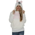thumbnail image 5 of Prestigez Womens Hoodie Holiday Sweatshirt Female, White, Size: S/M, Secret Santa, 5 of 6