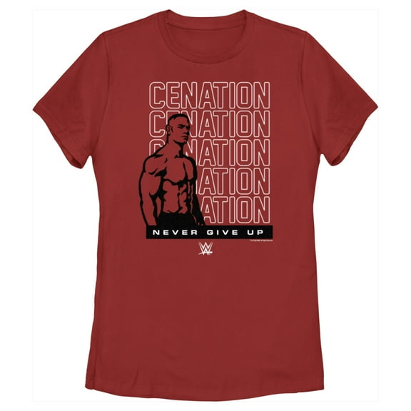 Women's WWE John Cena Cenation  Graphic Tee Red Medium