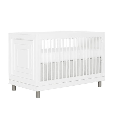 UPC: 0811048033499 | Evolur Loft Art Deco 3-In-1 Convertible Crib In White Greenguard Gold Certified