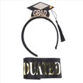 thumbnail image 2 of 1 Juego de Diadema con Gorro de Graduación, Faja de Satén Graduada, Suministros de Decoración para Fiesta de Graduación 2024, Accesorios para Fotos, Minisombrero de Soltero, 2 of 9